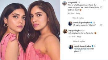 Bollywood actress Bhumi Pednekar (right) with sister Samiksha were trolled on social media recently.