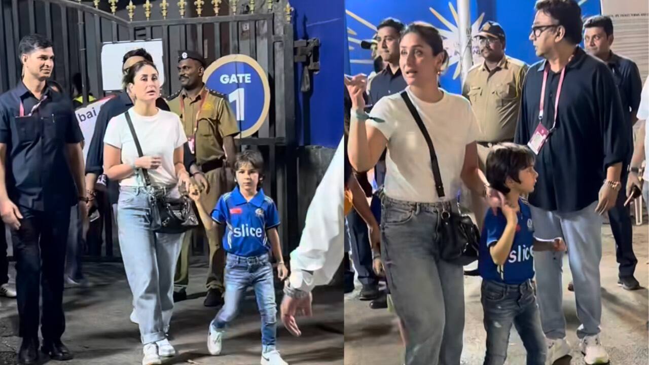IPL 2024: Kareena Kapoor Khan spotted at Wankhede stadium with son Taimur during CSK VS MI match