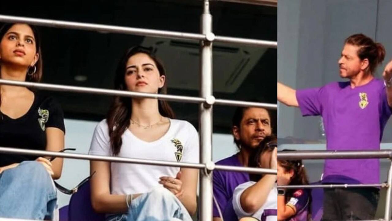IPL 2024: Shah Rukh Khan with son AbRam Khan, Suhana Khan, Ananya Panday cheer for Kolkata Knight Riders at KKR vs LSG match from stands