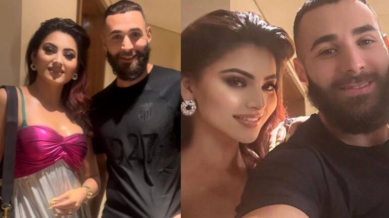 Urvashi Rautela was spotted with Karim Benzema, French footballer and Rihanna's ex-boyfriend.