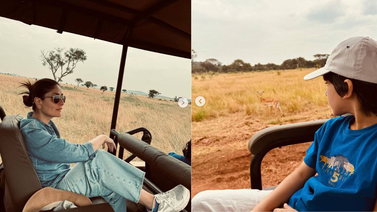 Kareena Kapoor Khan enjoys jungle safari with elder son Taimur in Tanzania