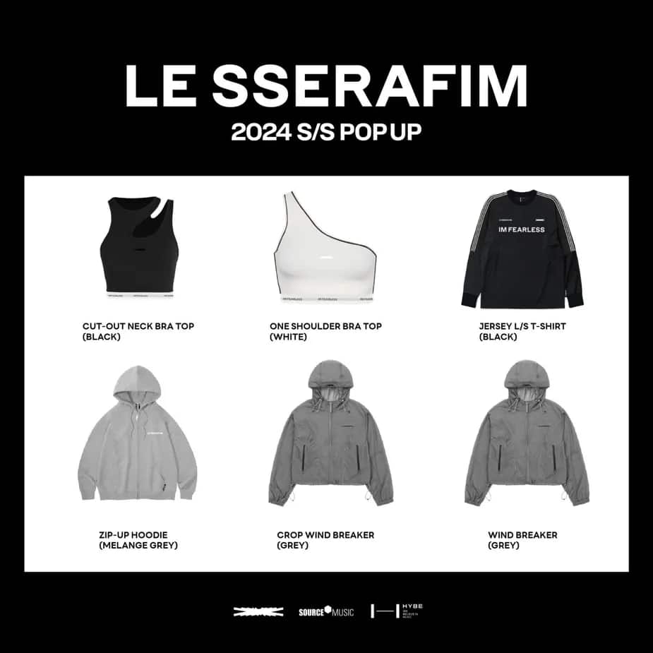 [LE SSERAFIM] WIND BREAKER (Grey)上下セット LE SSERAFIM | Wind Breaker (Grey)