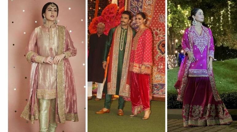 Embroidered sharara and suit or a simple yet elegant lehenga - thinking about what to wear for Eid 2024 celebrations? Take cues from Bollywood actors Sara Ali Khan and Deepika Padukone.