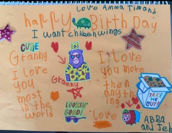 Taimur's card for Babita