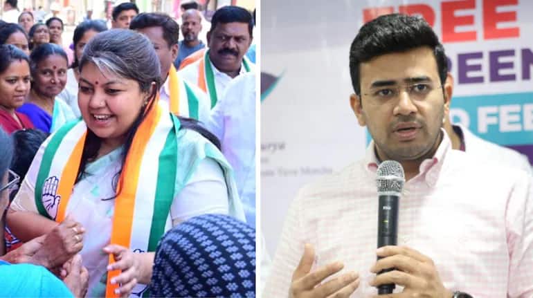 Tejasvi Surya vs Sowmya Reddy: Can Congress breach BJP fortress in Bengaluru South? Tejasvi Surya vs Sowmya Reddy: Can Congress breach BJP fortress in Bengaluru South?
