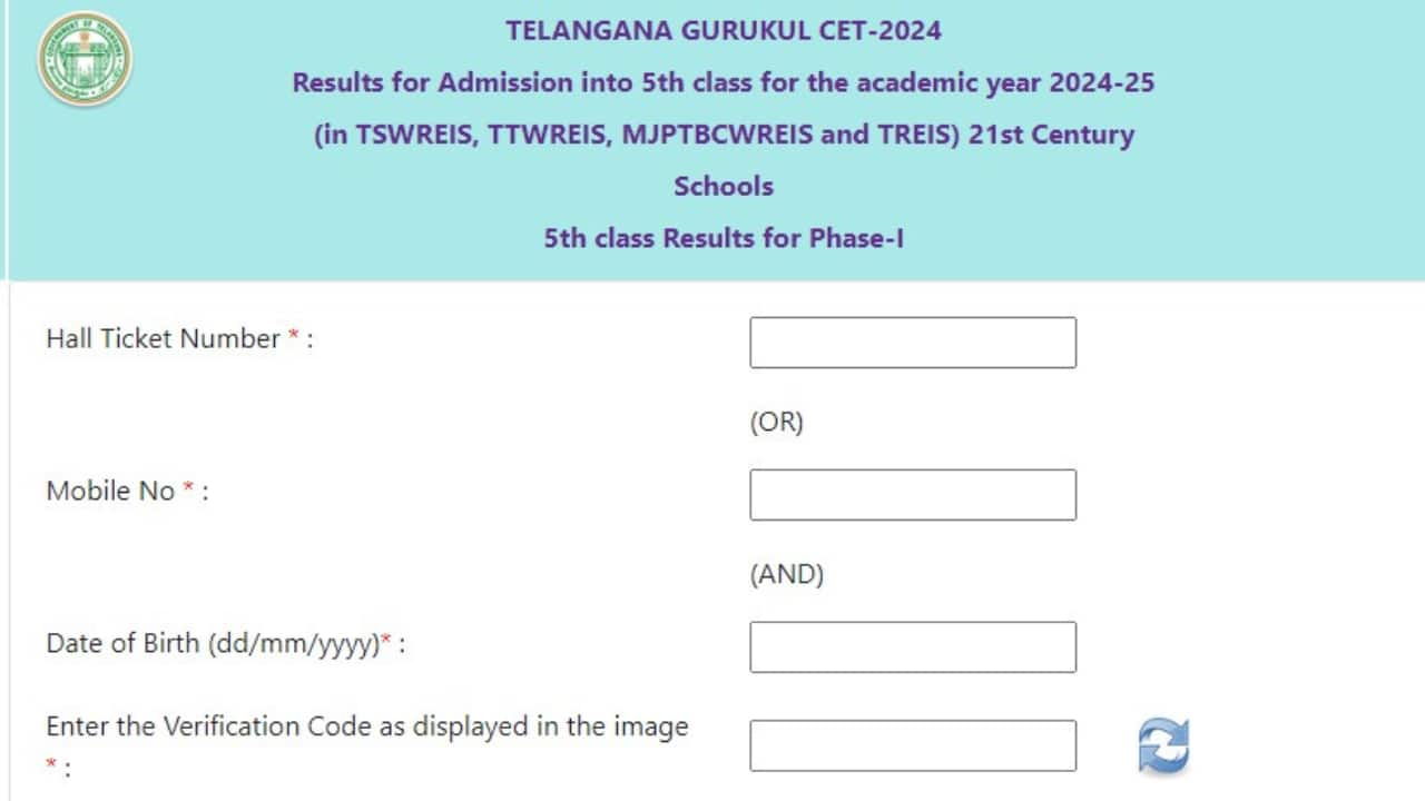 TGCET Result 2024: Telangana Gurukul CET Result For Class 5 Annnounced ...