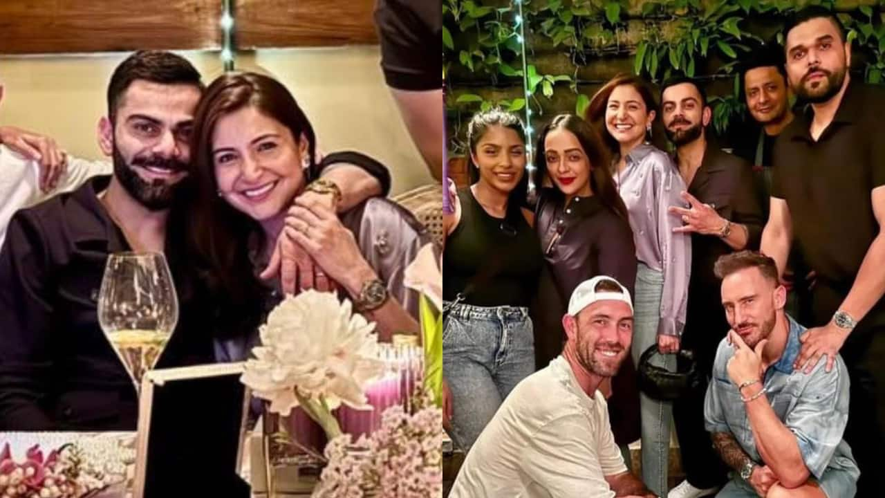 Virat Kohli holds wife Anushka Sharma close as couple pose on dinner ...