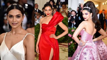(From left) Deepika's 2017-19 Met Gala outfits