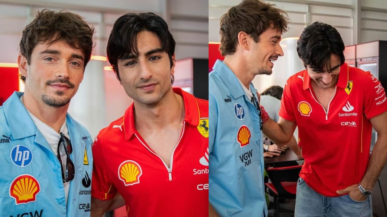 Ibrahim Ali Khan poses with Formula 1 racer Charles Leclerc at Miami Grand Prix, Fans speculate ‘Ta Ra Rum Pum 2' In making?’