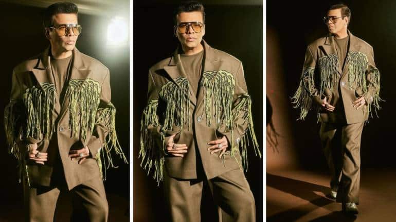 Karan Johar picks a stylish fringe jacket to highlight modern men's fashion - Vimarsana News