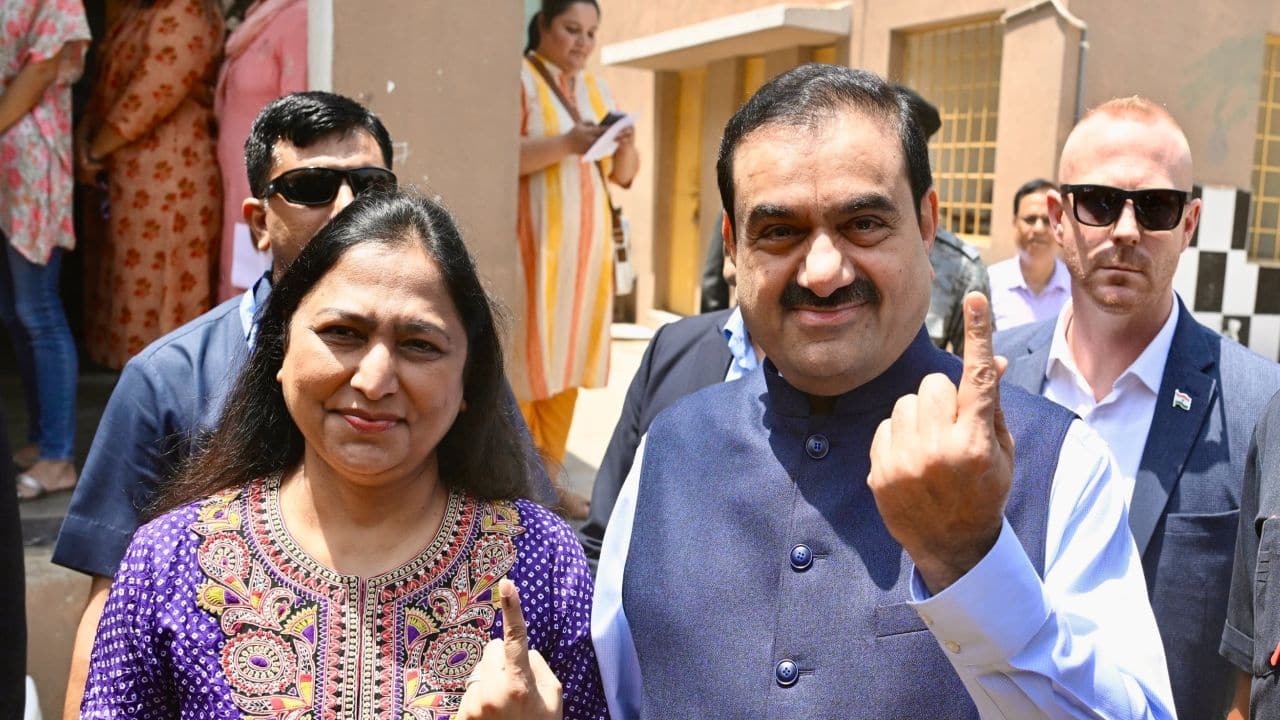 Adani group chairman Gautam Adani tweets, &quot;Proud to have voted with my family today. Voting is a right, a privilege and a responsibility we all share as citizens of this great nation. Every vote is a powerful voice in our democracy. Cast your vote for shaping the future of India.&quot;