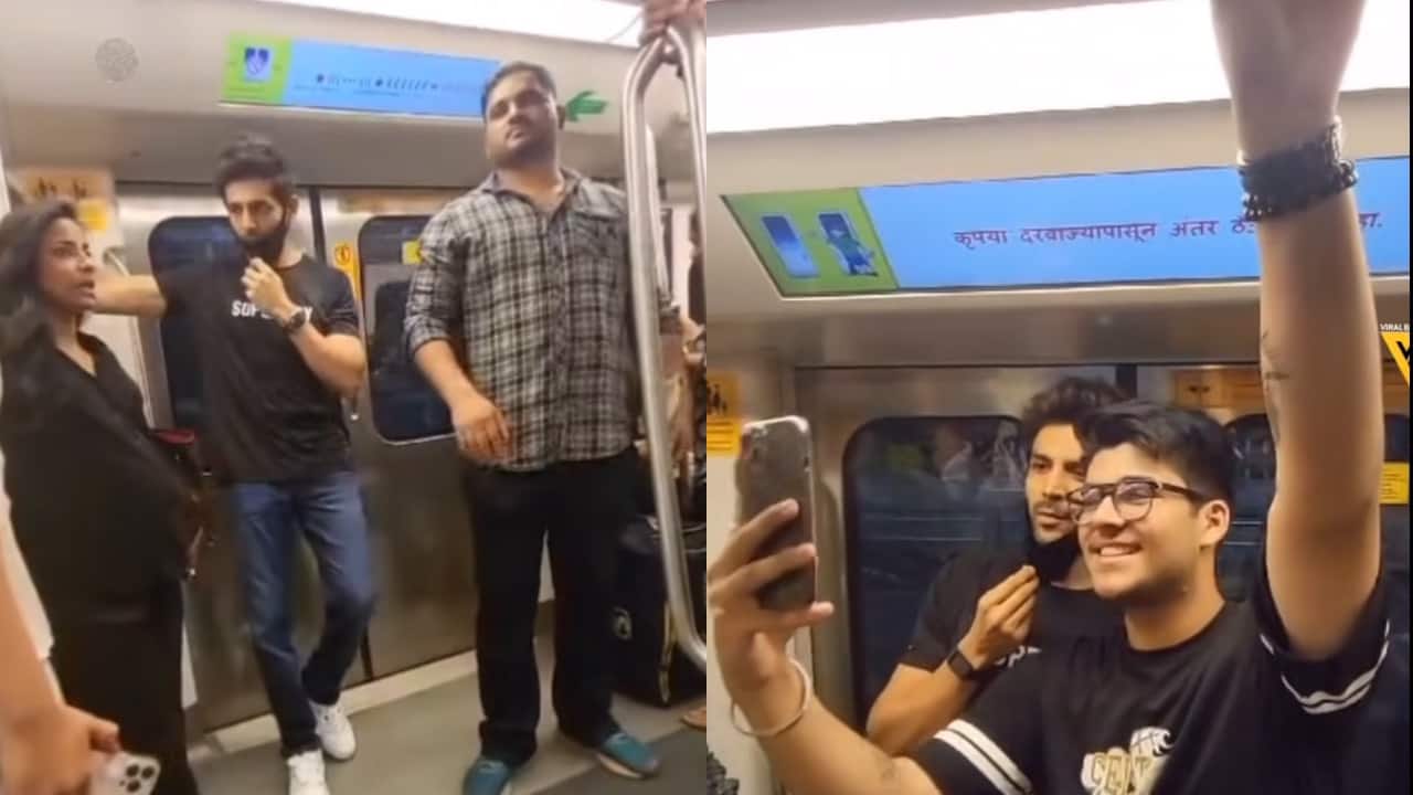 Kartik Aaryan travels in Mumbai Metro to avoid traffic, clicks pictures with fans