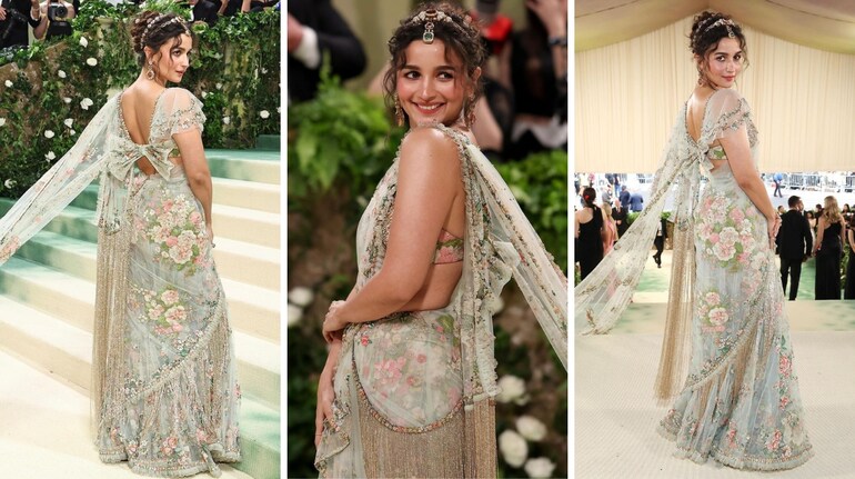 Alia Bhatt exudes vintage vibes in designer sari and jewellery at the ...