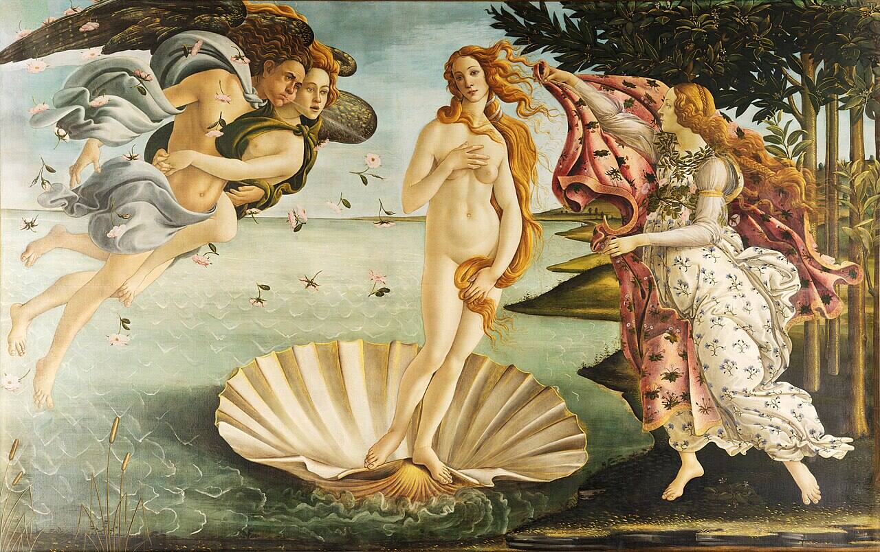 Sandro Botticelli's The Birth of Venus (1485). (Image via Wikimedia Commons)