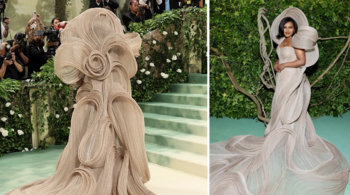 Comedian Mindy Kaling wore a Gaurav Gupta gown to the MET Gala 2024.