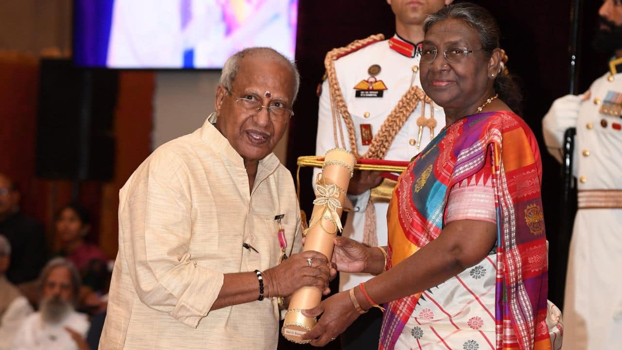 President Murmu presented Padma Bhushan in the category of public affairs to O. Rajagopal. He is a distinguished statesman and politician who impacted Kerala's infrastructural development through public service and infrastructure improvement. Shri Rajagopal has dedicated his career as an attorney to improve the legal system's impartiality and accessibility to justice.