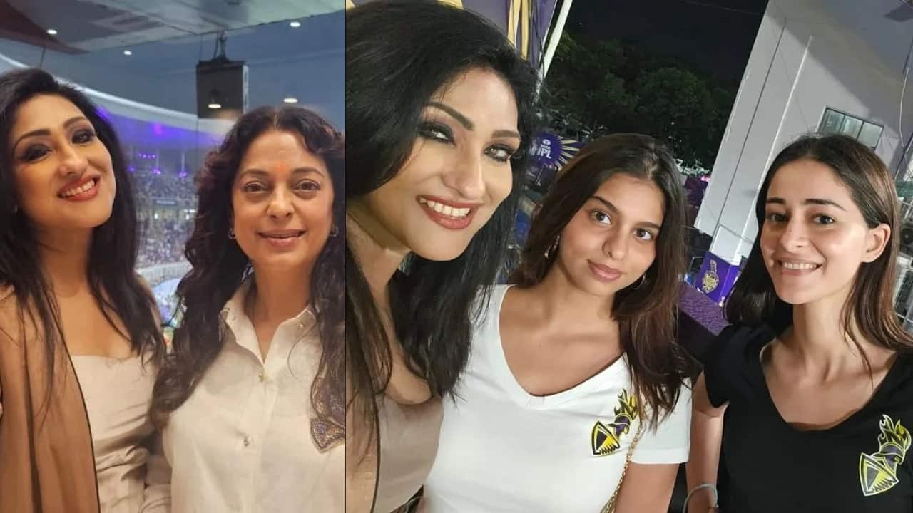 IPL 2024: Suhana Khan, Shanaya Kapoor, Ananya Panday and Juhi Chawla spotted with Bengali actress Rituparna Sengupta at Eden Garden during KKR VS MI match