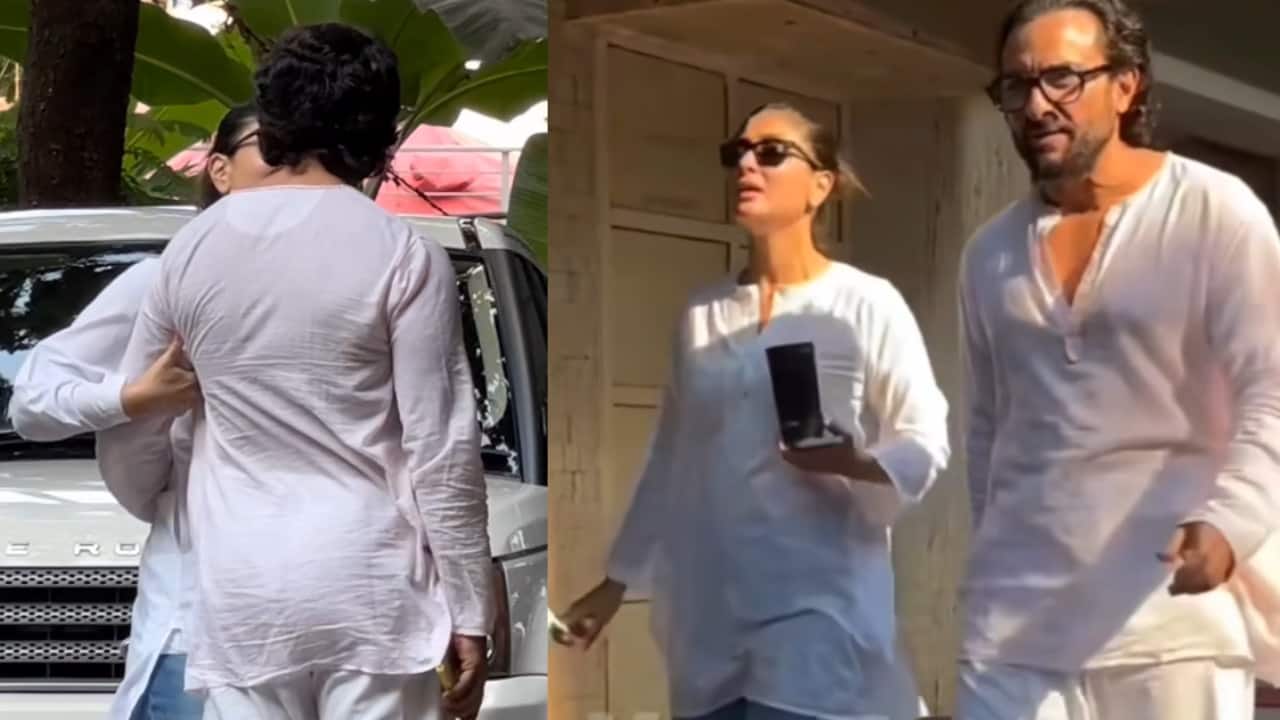 Kareena Kapoor, Saif Ali Khan kiss each other infront of Paparazzi, watch viral video