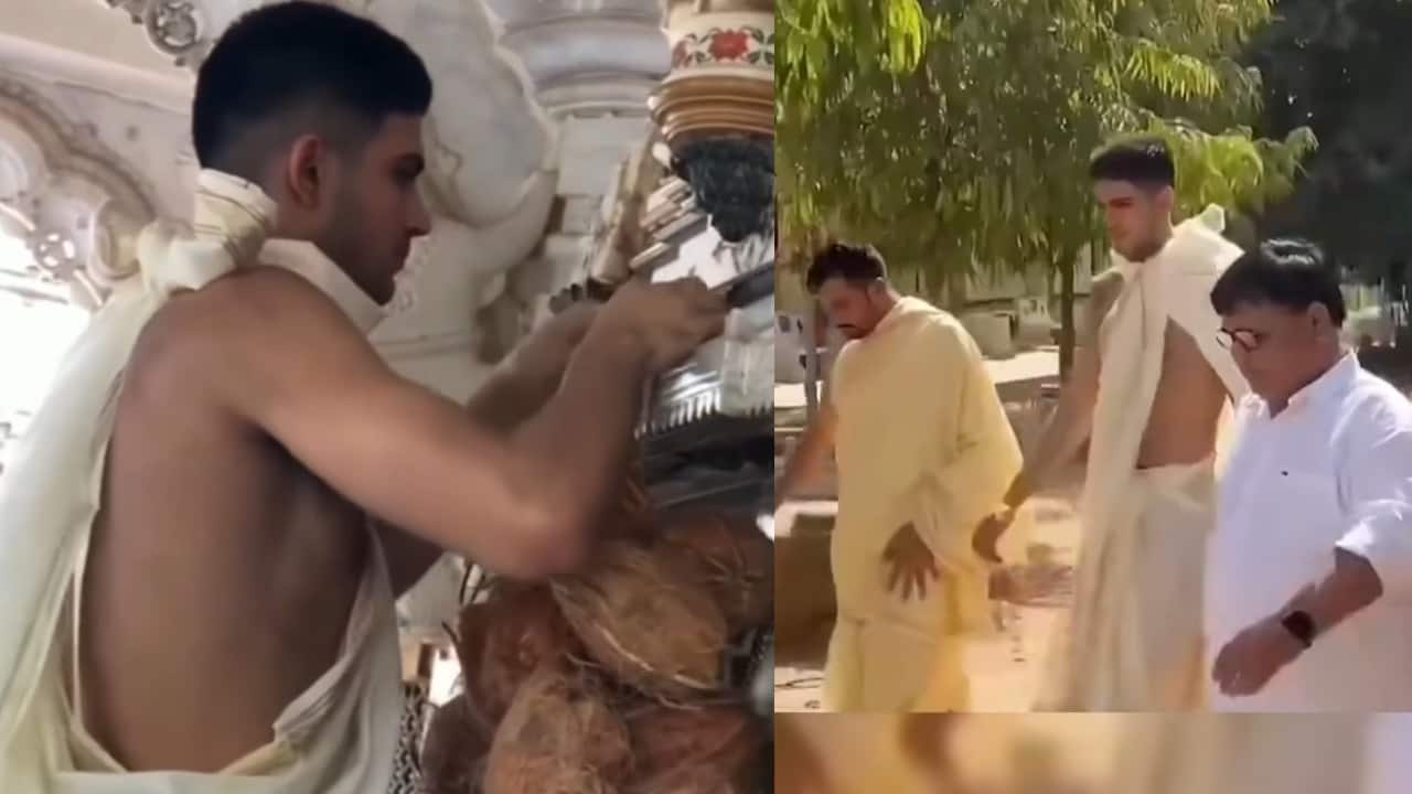 IPL 2024: Gujarat Titans's captain Shubman Gill seeks blessings at Bhoyani Jain Temple in Ahmedabad ahead of KKR clash