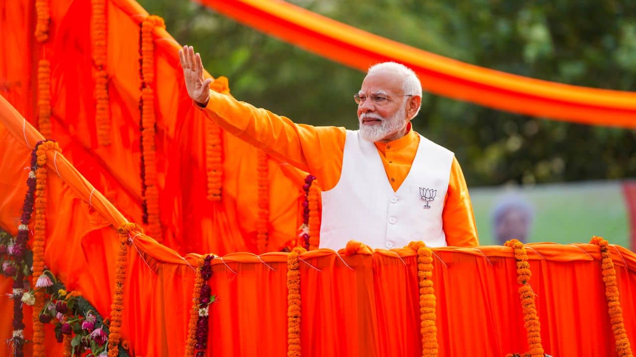 Lok Sabha Elections 2024: PM Modi holds roadshow in Varanasi; to file nomination on May 14