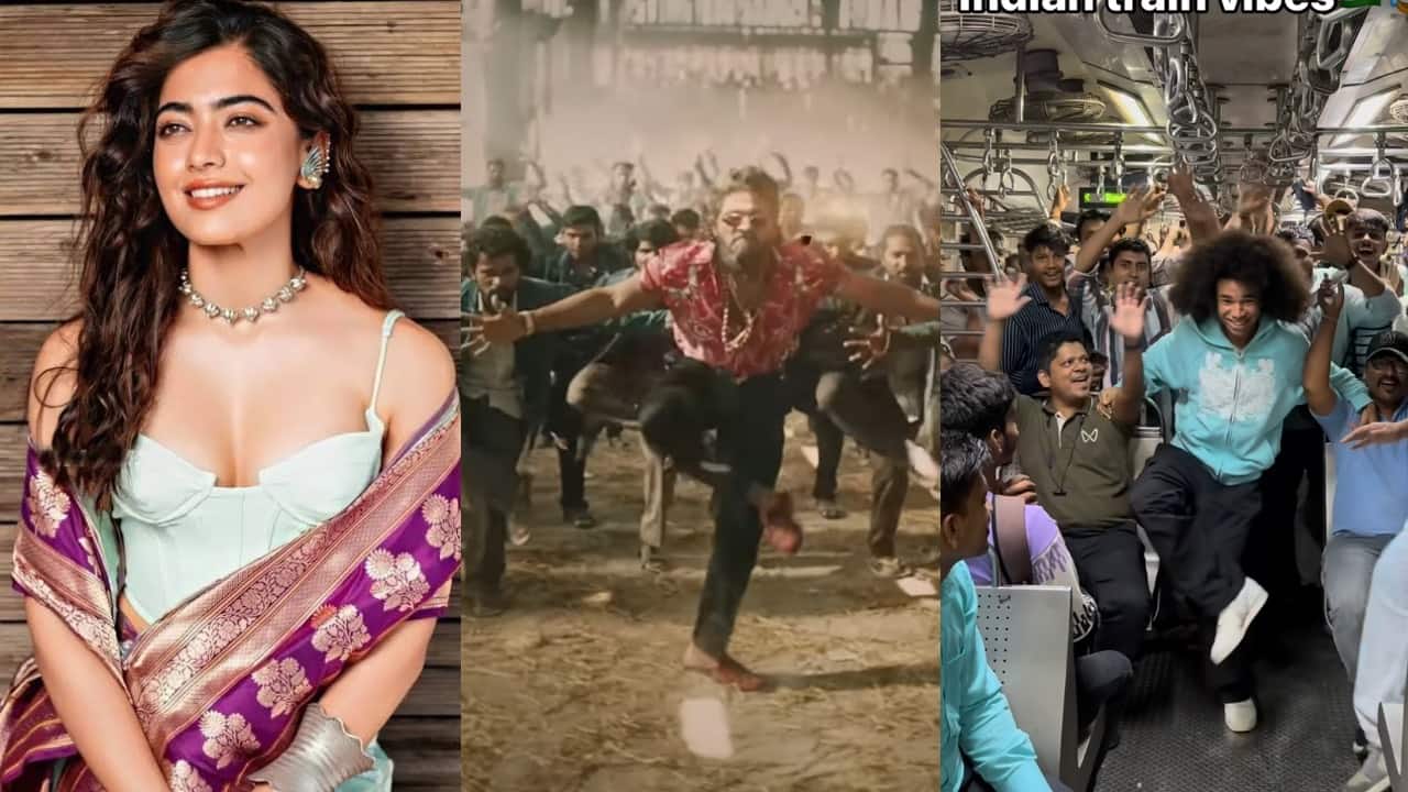 Rashmika Mandana gets mesmerised by a dancer who performs signature step of 'Pushpa 2' in Mumbai local train, watch video