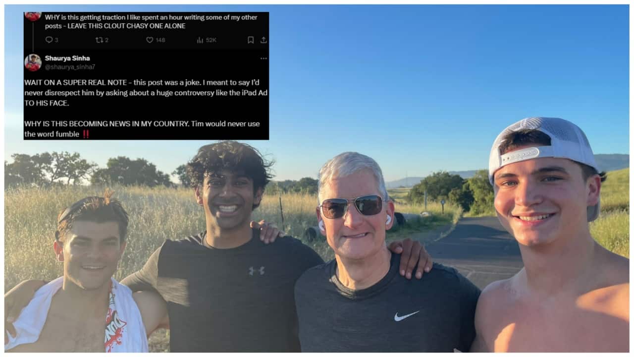 Indian student at Stanford says Tim Cook called Apple iPad pro ad 'major fumble', then clarifies it was a 'joke' Indian student at Stanford says Tim Cook called Apple iPad pro ad 'major fumble', then clarifies it was a 'joke'
