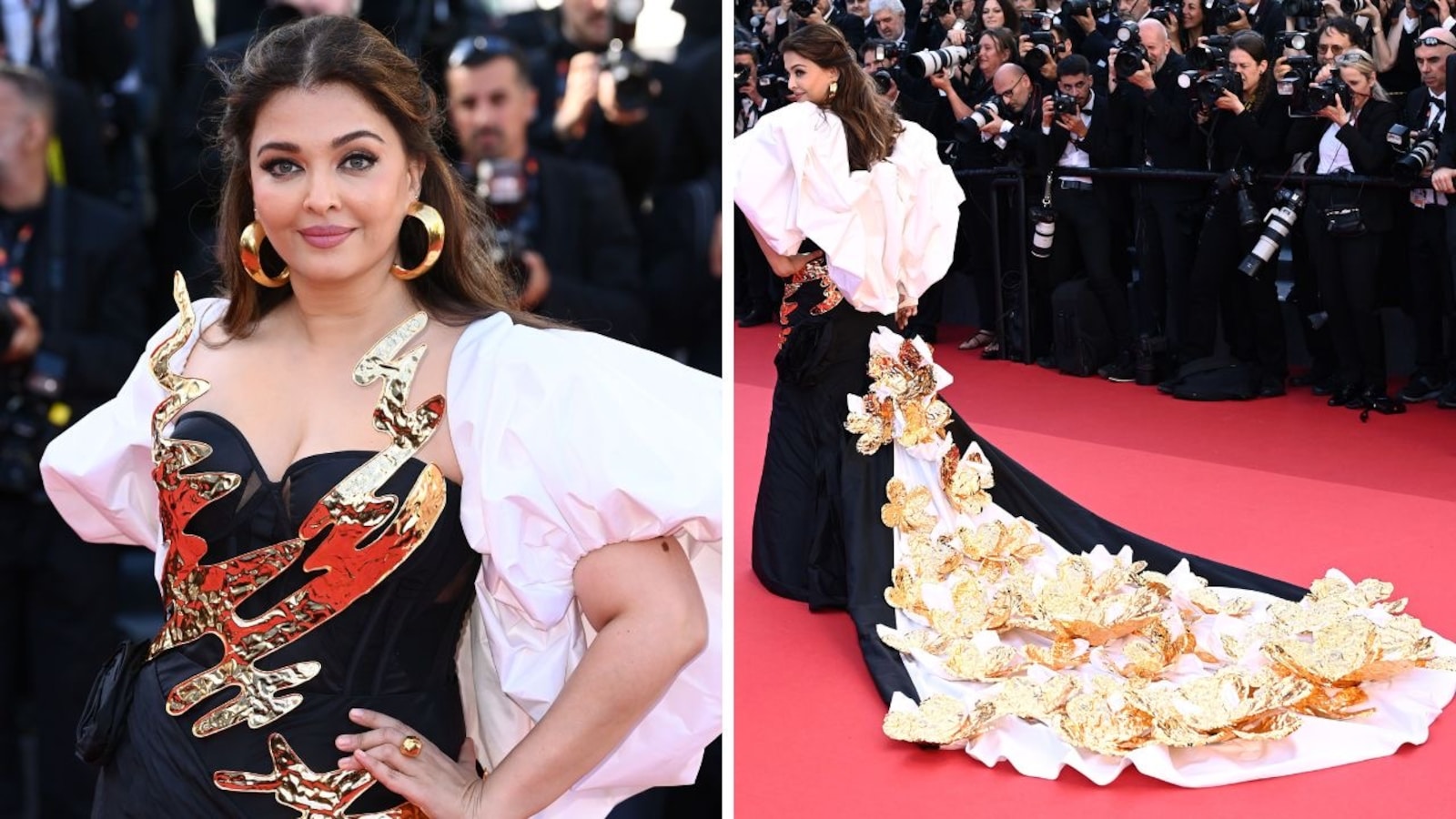 Aishwarya Rai Bachchan walks the red carpet at Cannes in Black and gold,  see pics