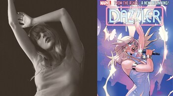 The ‘Dazzler’ rumours started swirling when Swift released her latest album TTPD which featured a suspicious lyric. (Image via X)