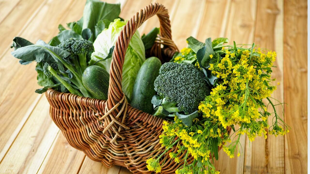 2. Green Leafy Vegetables Vegetables like spinach, broccoli, and kale are packed with dietary fibers, vitamins, minerals, and iron, says Sharma. These nutrients enhance gut function and overall health. Regular consumption of green leafy vegetables can significantly boost your digestive system. (Image: Canva)