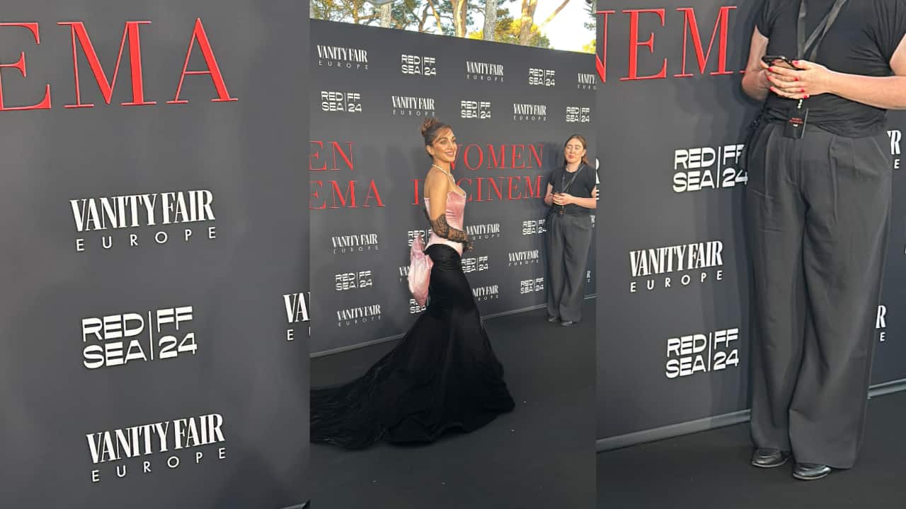 Cannes Film Festival 2024: Kiara Advani looks stunning in a pink and black gown at the Red Sea Film Foundation's Women in Cinema Gala Dinner - view pic