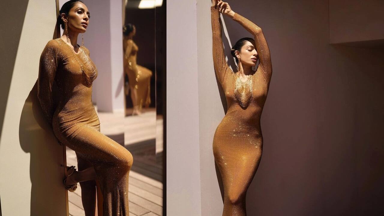 Sobhita Dhulipala shines in a golden gown for her second look at Cannes 2024