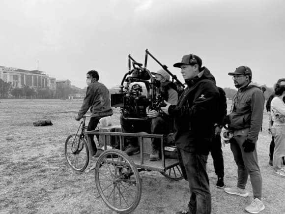 The making of 'The Shameless' in Nepal, using primitive devices. (Photo: Nimesh Puri)