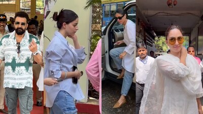Sanjay Dutt, Kareena Kapoor, Saif Ali Khan, Ananya Panday, Kiara Advani and Shilpa Shetty with family cast votes for Lok Sabha 2024 elections