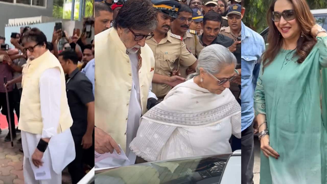 Amitabh Bachchan with wife Jaya Bachchan, Madhuri Dixit, Tiger Shroff cast their votes in Lok Sabha 2024 election