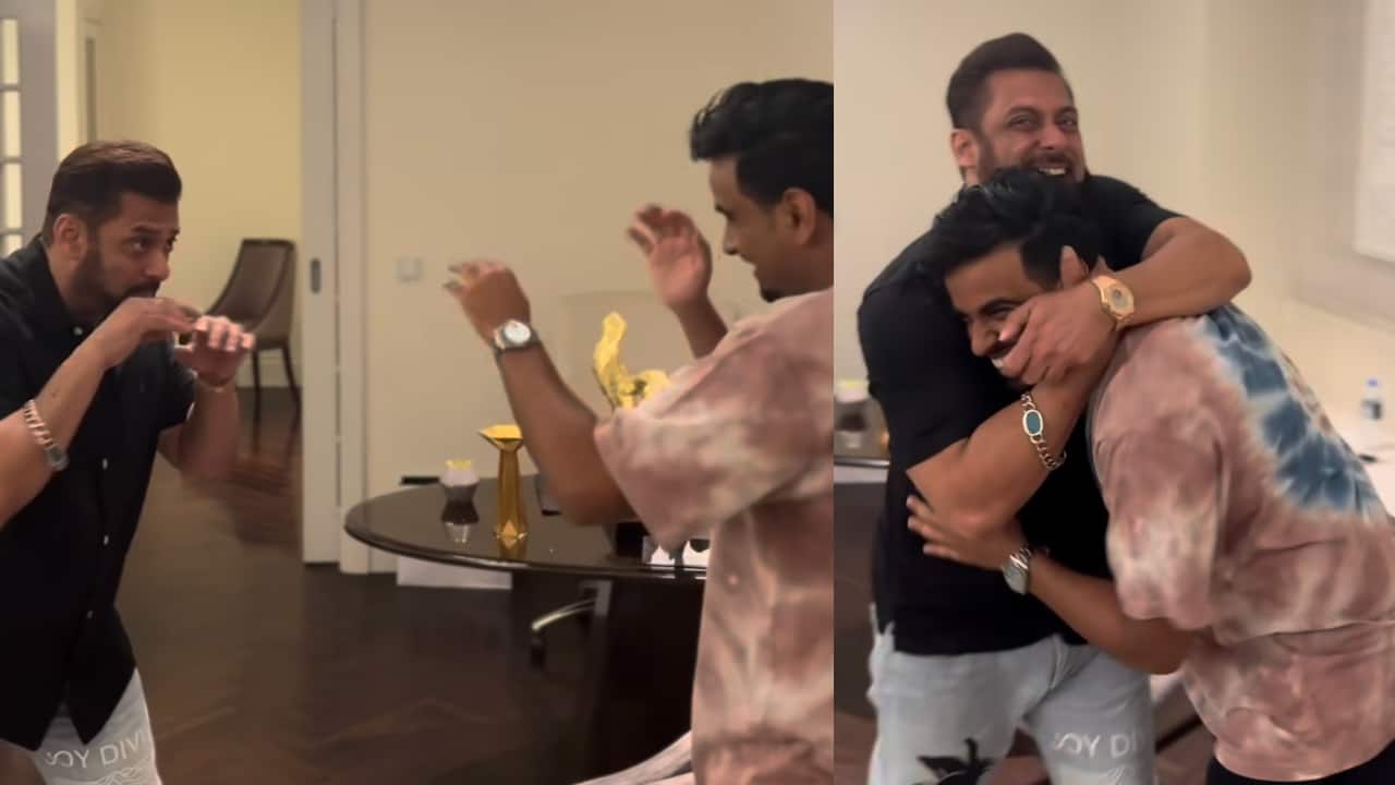 Salman Khan playfully enjoys boxing with Dubai millionaire YouTuber Money Kicks aka Rashid Belhasa, watch video