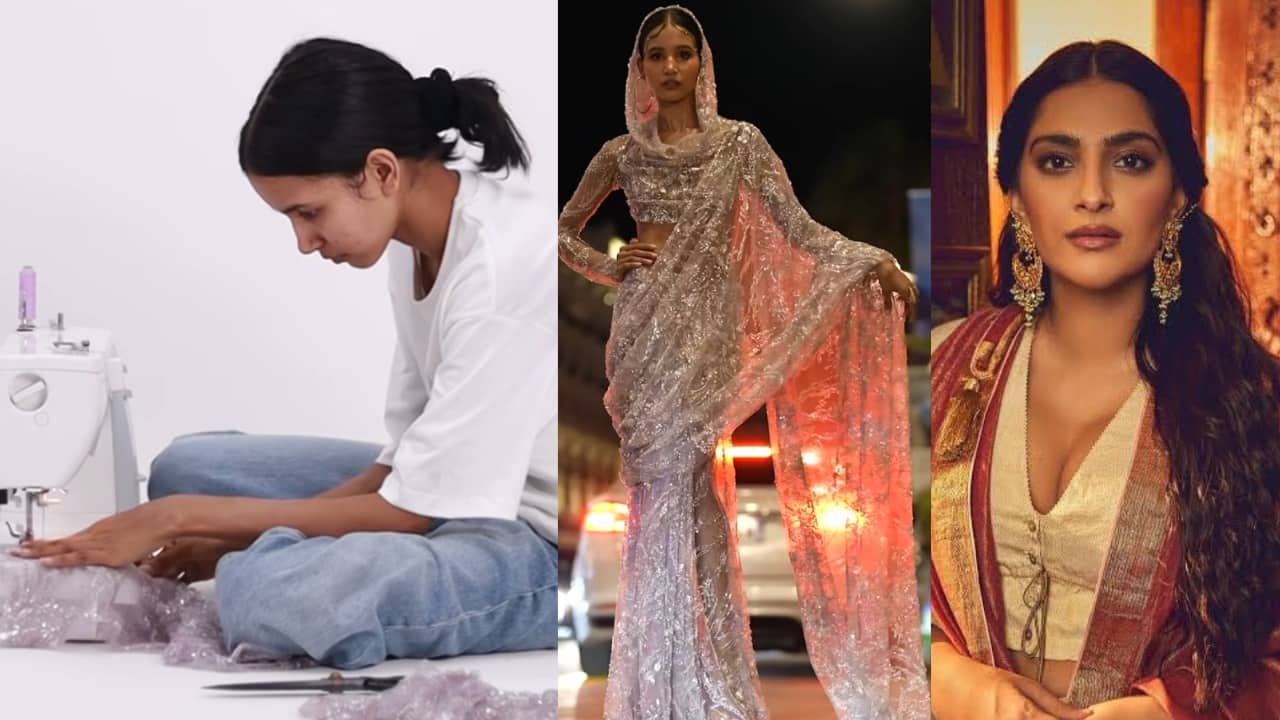 Nancy Tyagi shares a BTS video of how she designed her own saree for Cannes 2024, Sonam Kapoor says, 'Best outfit in Cannes, make me something'