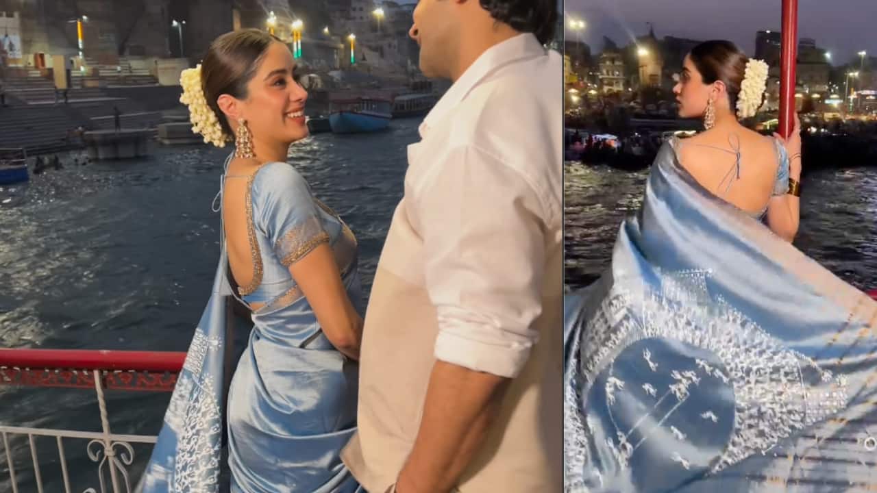 ‘Mr & Mrs Mahi’ actress Janhvi Kapoor's Banarasi saree pallu illustrates cricket stadium, see video