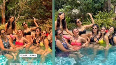 Ankita Lokhande enjoys pool party with her girl gang in Alibaug despite hand injury, see pics