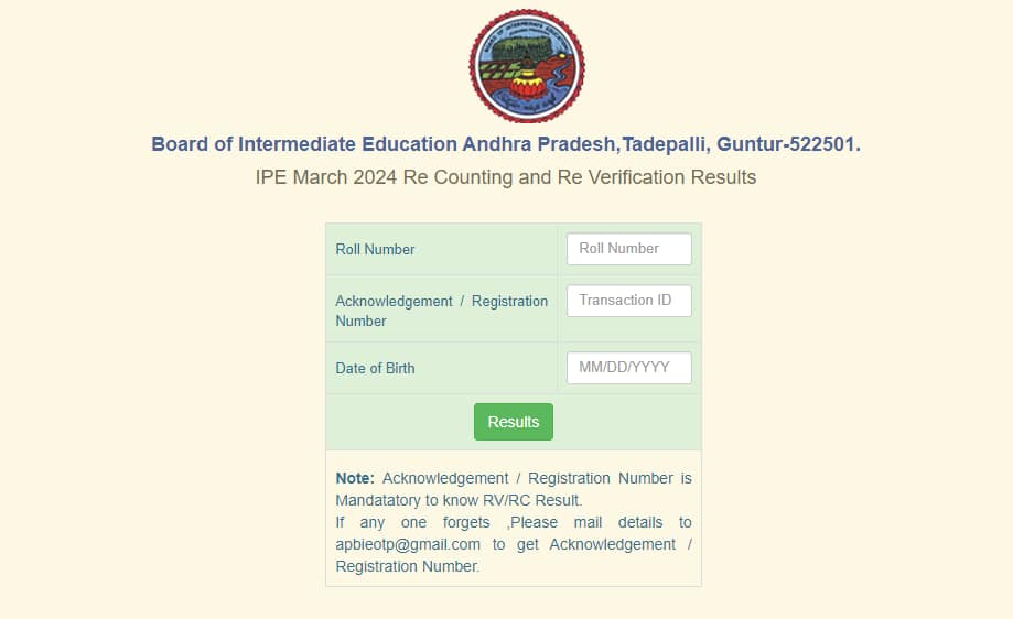 AP Inter Recounting & Reverification Results 2024 out at bieap.apcfss.in, direct link here - Vimarsana News