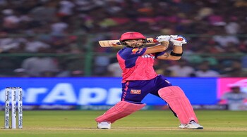 Riyan Parag in the IPL match