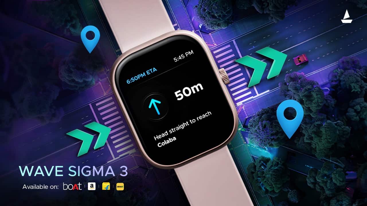Boat launches Wave Sigma 3 smartwatch with 2.01’’ display, MapmyIndia navigation in India