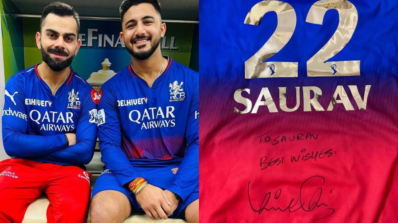 RCB's Saurav Chauhan shares a picture of his jersey signed by Virat Kohli, pens a heartfelt post for the cricketer