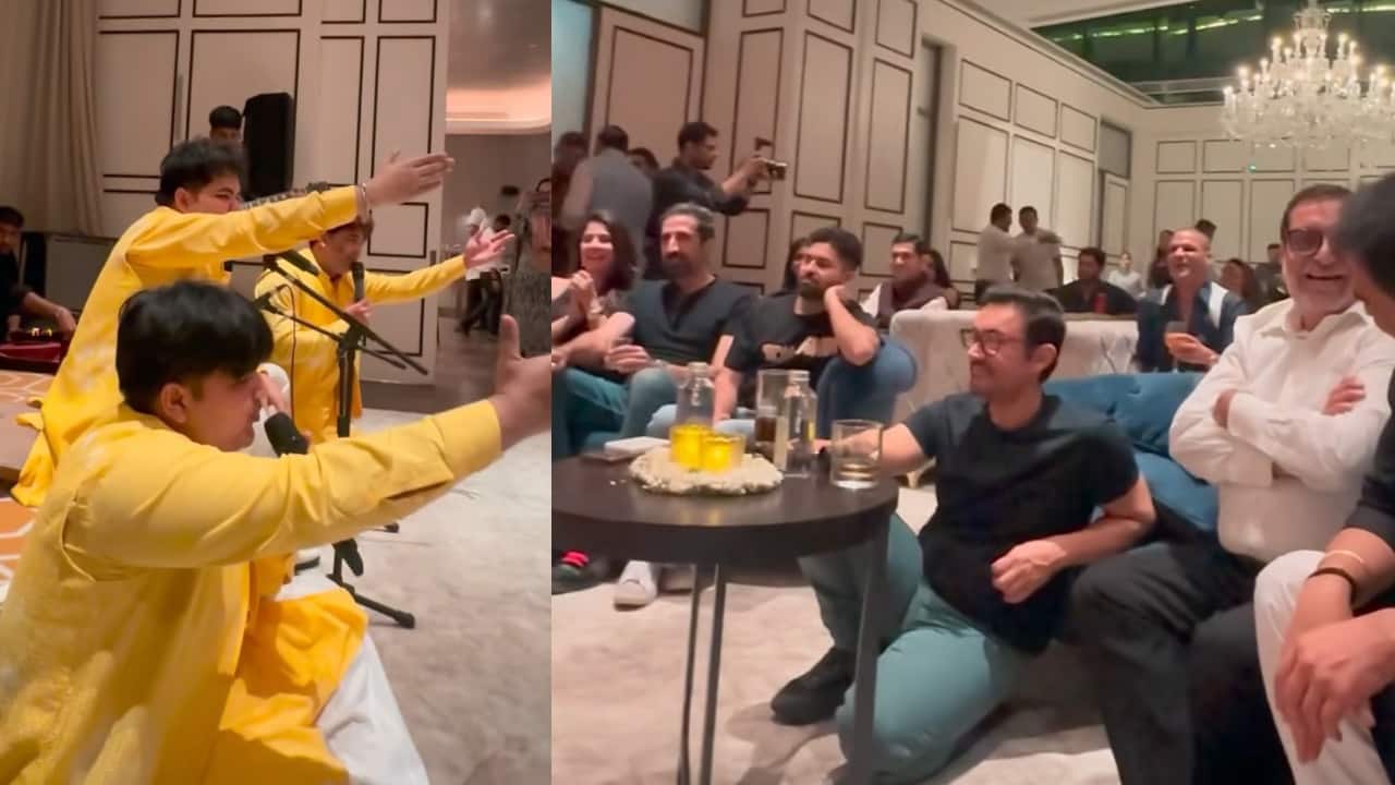 Aamir Khan enjoys renowned Sufi singer group Ali Brother's music at his house party, cricketer Shikhar Dhawan joins