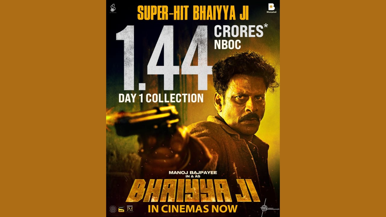 Manoj Bajpayee’s 100th Film Bhaiyya Ji opens with ₹1.44 Crore Net India at the Box Office