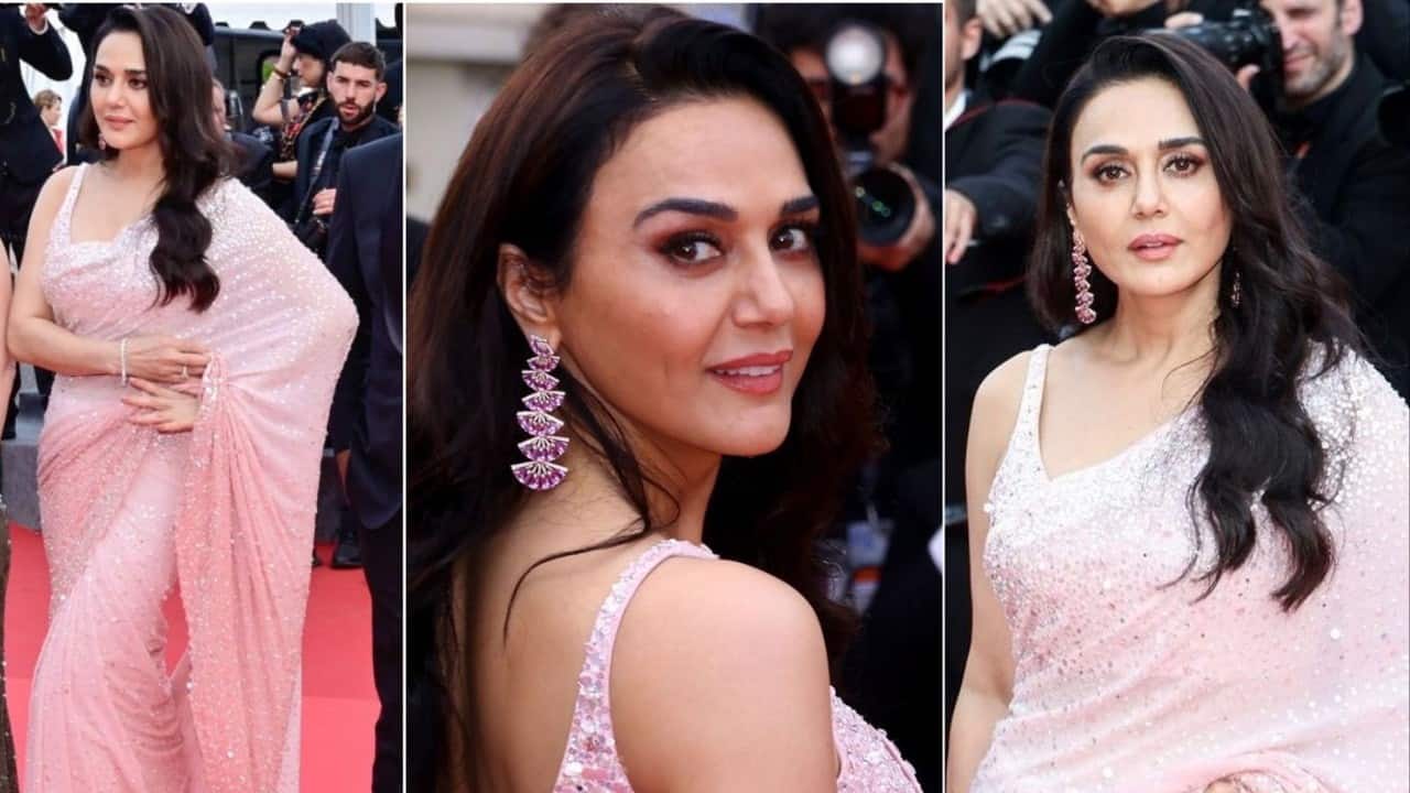 Preity Zinta surprises fans with her second look from Cannes 2024, casts a spell in a sparkling saree designed by Seema Gujral