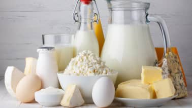 Calcium-Rich Foods Foods rich in calcium, such as dairy products and leafy greens, support better mood and reduced anxiety. Research from 2022 showed that increased calcium intake was linked to lower stress levels among college students. (Image: Canva)