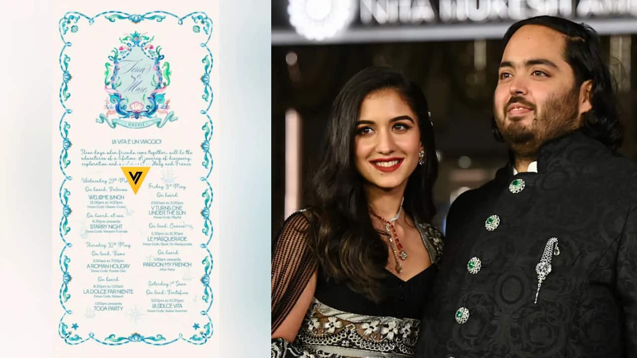 The schedule for the pre-wedding cruise party of Anant Ambani and Radhika Merchant has been released