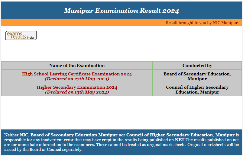 Manipur HSLC 10th Result 2024 declared at manresults.nic.in, direct link here - Vimarsana News