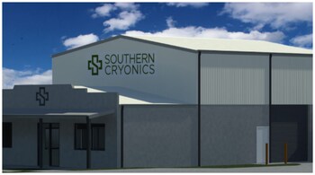 The architect's rendering of the Southern Cryonics facility. (Image: @StaSysAus/Facebook)