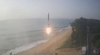 Agnikul Cosmos' Agnibaan Sorted rocket launches successfully from the startup's private launchpad in Sriharikota on May 30